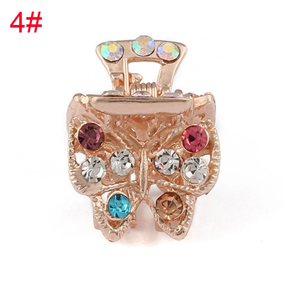 Style 4-04 1 шт. Мини Ретро Бабочка Корона Когти для волос винтажные женские заколки для волос хрустальные стразы шпильки для девочек заколки аксессуары для волос - Цвет: Style 4-04