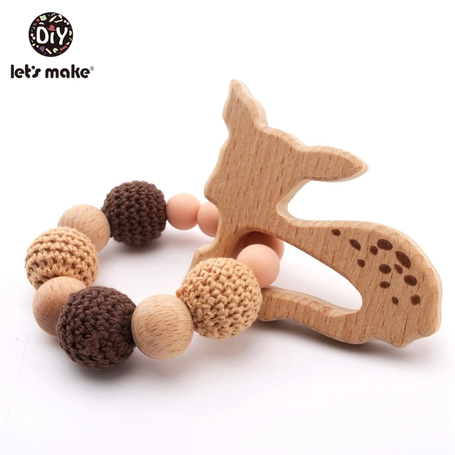 Детский деревянный Прорезыватель для зубов 10 шт./лот|wooden teethers|natural wood teethersnatural teether