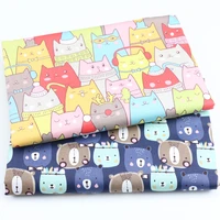 cat printed cotton fabric meters for baby boy crib infant toddler kids children bed sheet cushions tent sewing cloth