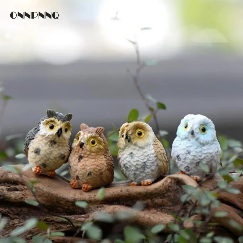 4 шт./компл. креативная пасторальная искусственная сова миниатюрная фигурка совы