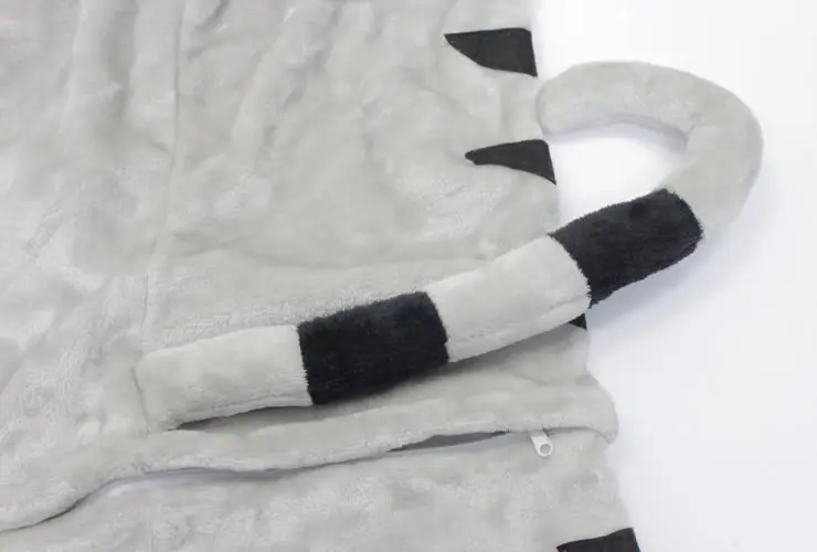 Пижама комбинезон Детская фланелевая в виде кошки унисекс|animal pajamas|flannel