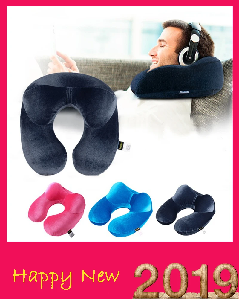 U образные подушки надувная подушка для шеи текстиль сна удобная форма