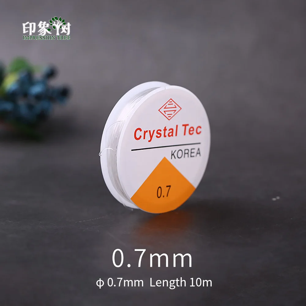 0,5/0,7/0,8/1,0 мм катушка круглый перекрестной-раздел Crystal Clear эластичные Бисер провод шнур нити "сделай сам" для изготовления ювелирных изделий, 401 - Цвет: 0.7MM 1 Spool