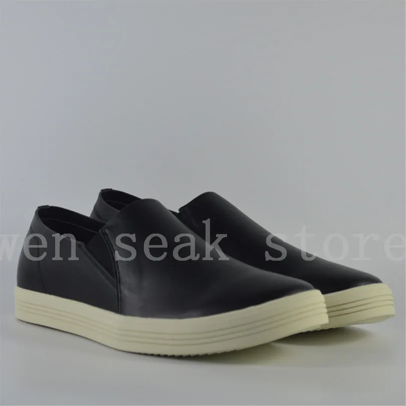 Owen Seak Men Loafers Shoes Summer Luxury Trainers Genuine Leather Boots Casual Brand Flats Black White Big Size Sneaker | Обувь