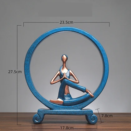 Girl Yoga D VILEAD 20,5 см 27,5 см Смола Девушка Йога фигурки европейские Символьные украшения творческий дом крыльцо украшение для телевизора Hogar подарок - Цвет: Girl Yoga D