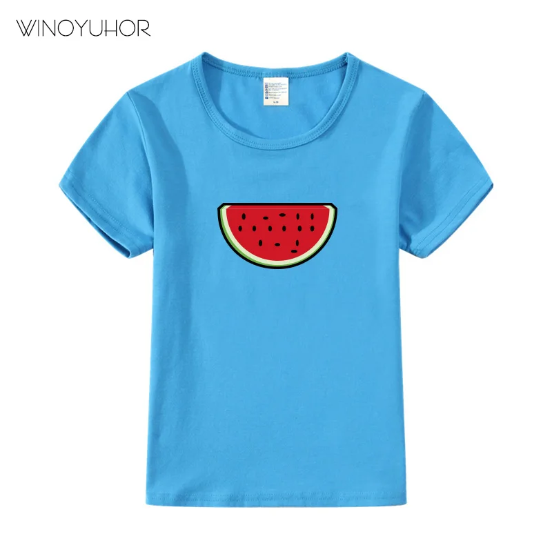 

Summer Fashion T-Shirt Kid Toddler Watermelon Print Tops Tee Child Boys Girls Cartoon Short Sleeve Clothing 2020 New