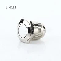 jinchi 16mm flat metal self locking button switch waterproof stainless steel normally open power switch