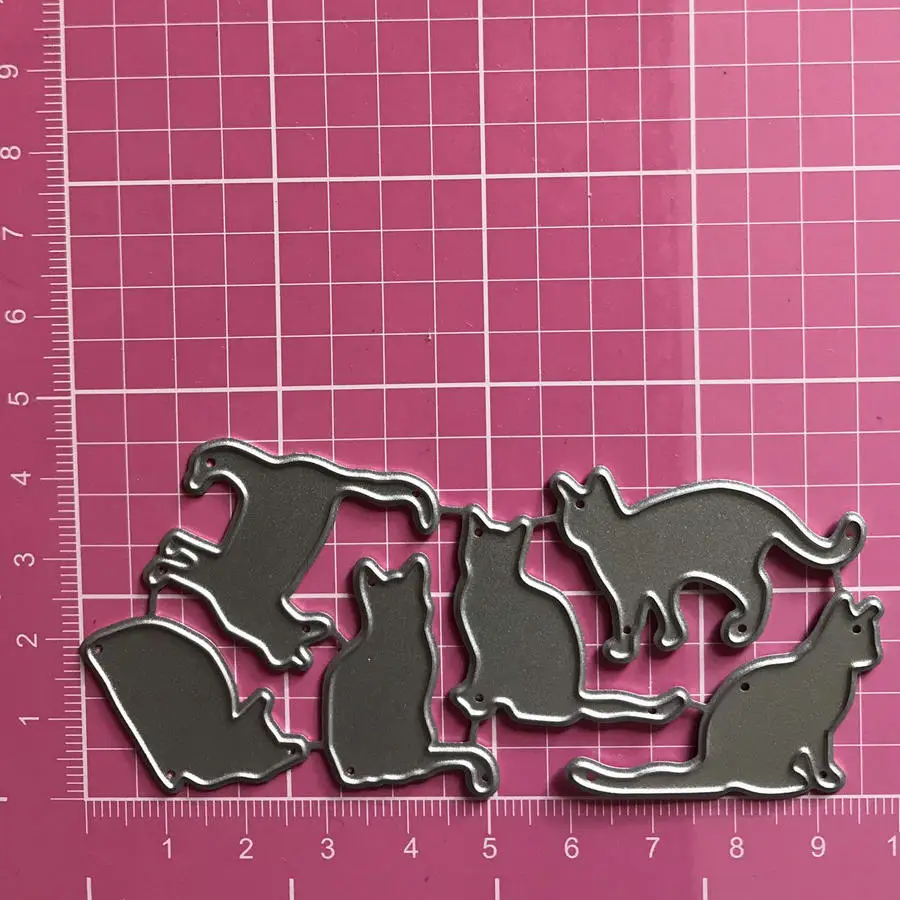 6 шт. трафарет для резки животных и кошек рукоделия тиснение скрапбукинга альбом