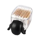 Креативный пластиковый мини-ящик для хранения ватных палочек, пыленепроницаемый контейнер для хранения милых овец, косметики, ватных палочек, Домашний Настольный Органайзер