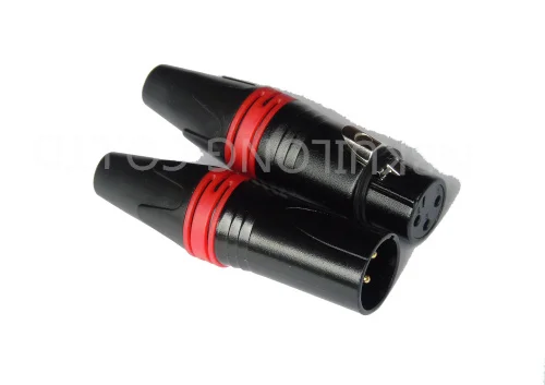 

200pcs/lot 3 Pin XLR Connector with red color 100 PCS NC3MXX & 100 PCS NC3FXX