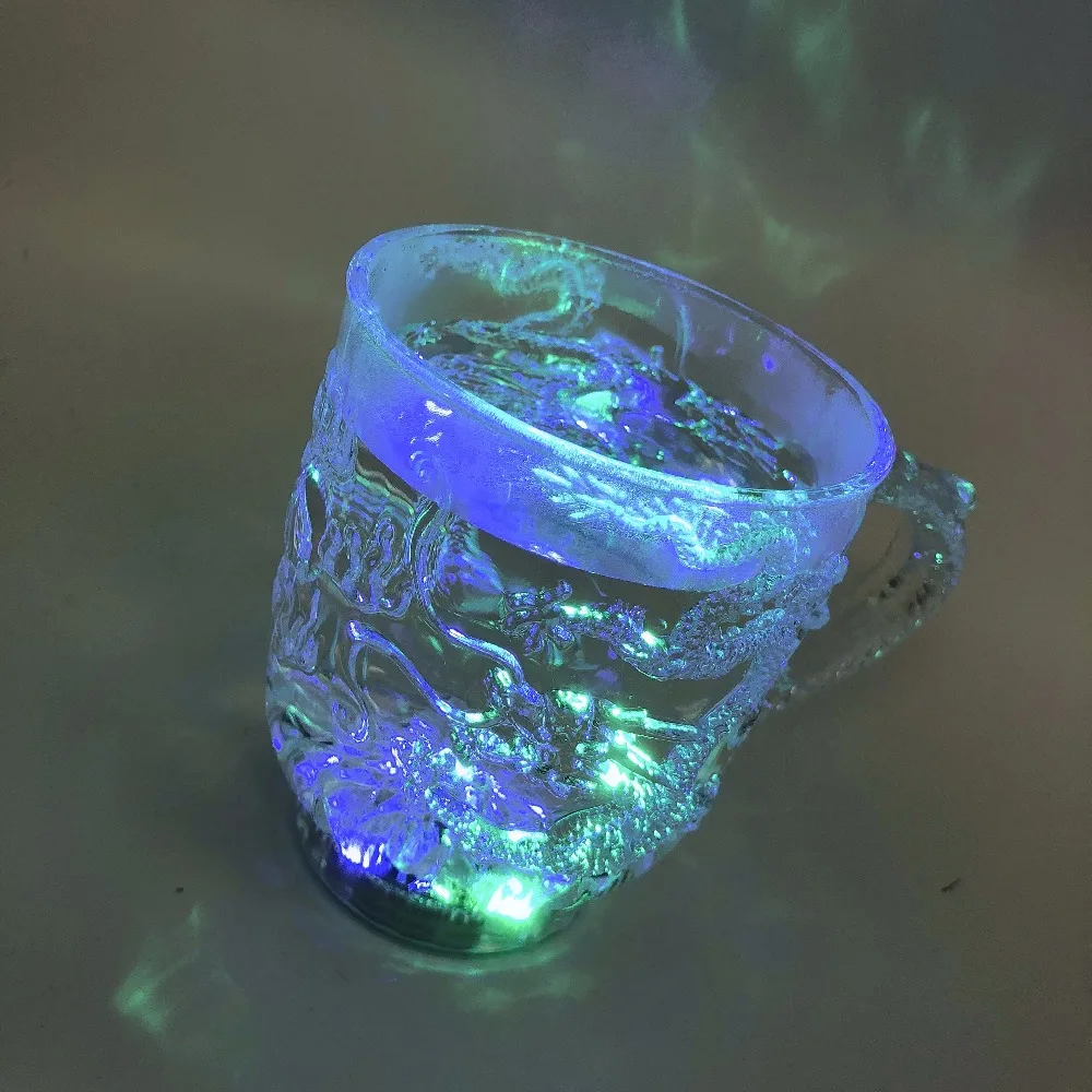 285ML Creative Gift Cup Water LED Induction Rainbow Color Light Chameleon Flashing Mug Sensor Beer | Дом и сад