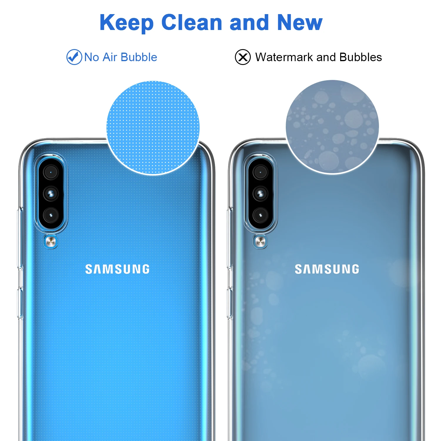 Высокий прозрачный ТПУ чехол для телефона Samsung Galaxy A70 A50 A40 A10 A8 2018 противоударный