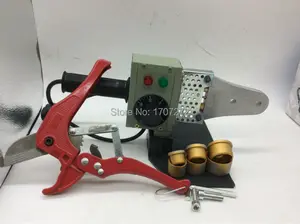 Бесплатная доставка, аппарат для сварки PPR с контролем температуры, аппарат для сварки PE труб с резаком ppr, переменный ток 220 В, 600 Вт, 20-32 мм