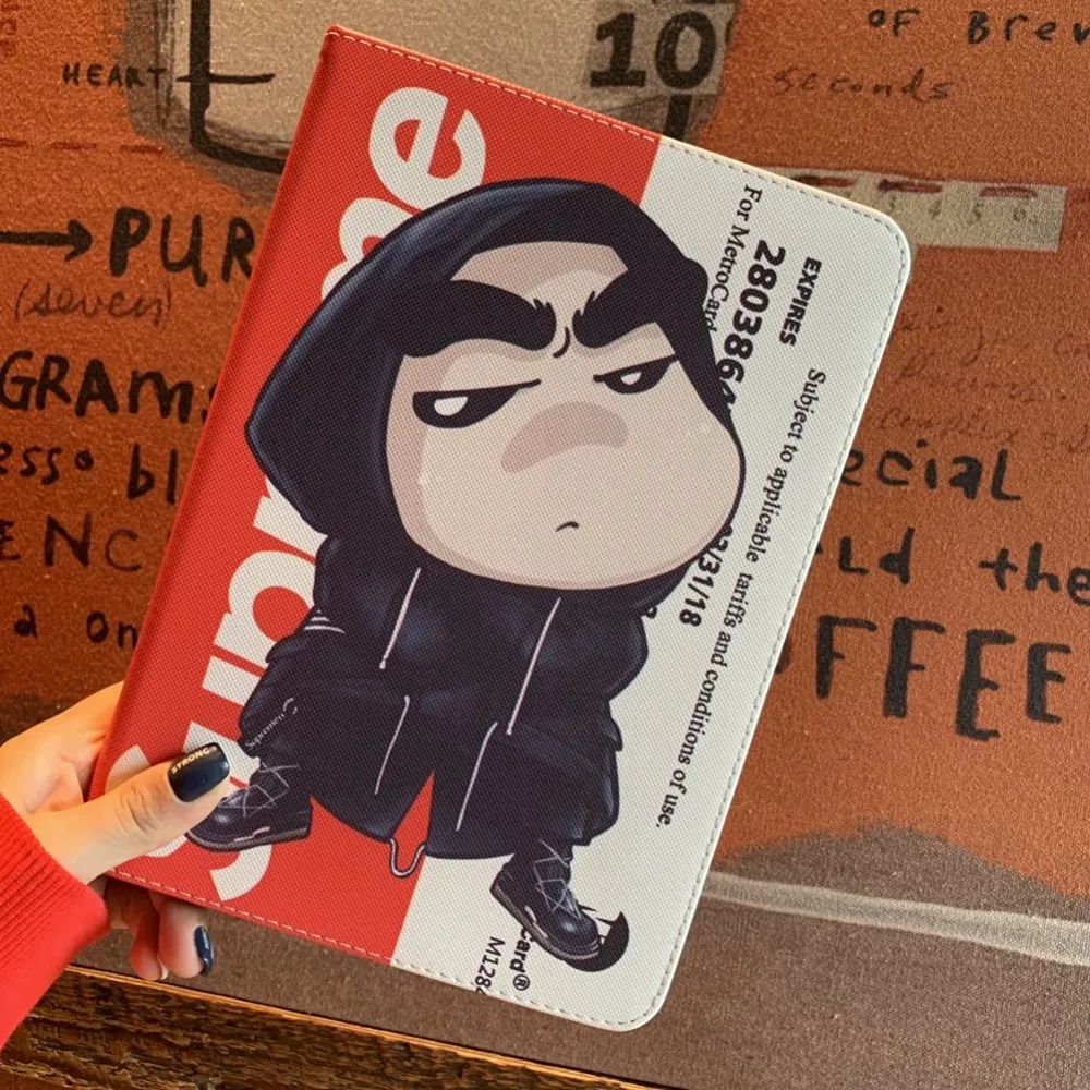Для iPad mini 1/2/3 чехол Высокое качество мультяшный рисунок карандаш Shinchan флип с подставкой для защитный