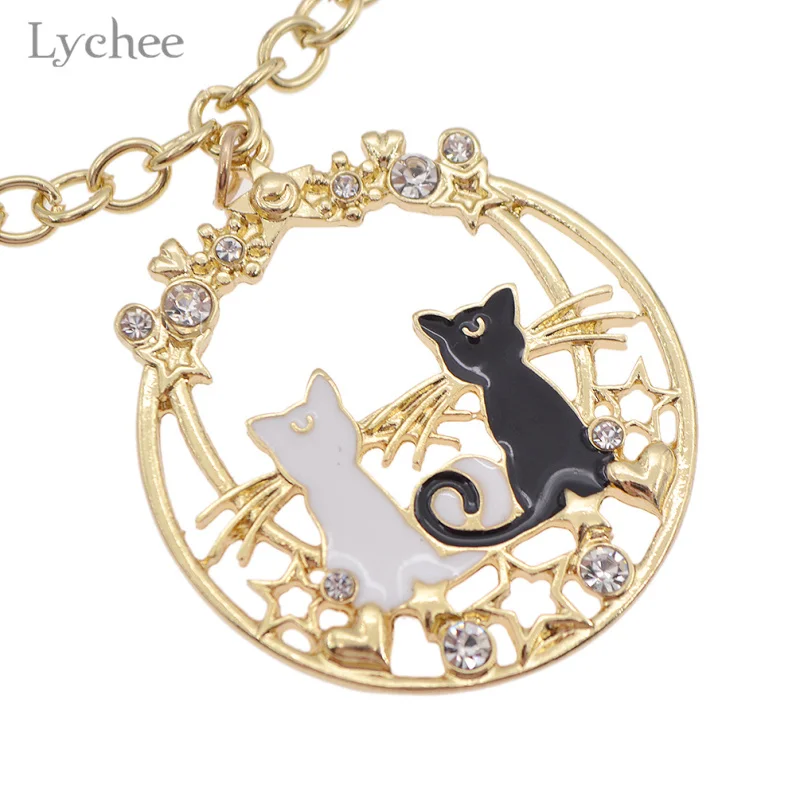 Личи Япония аниме Сейлор Мун милый луна брелок с котом Стразы бабочкой сумка