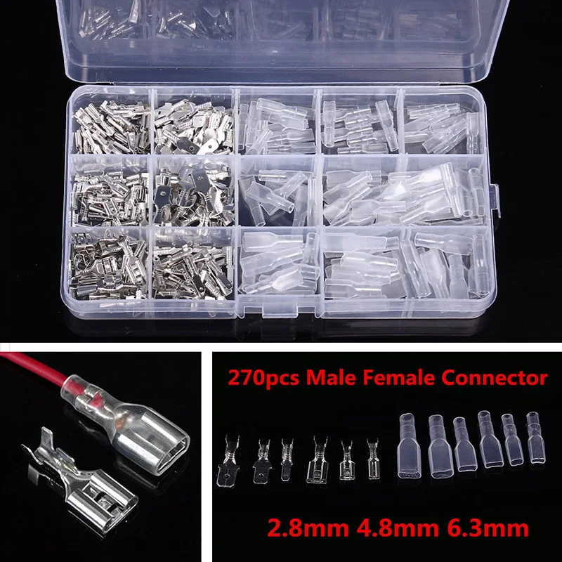 Автомобильные Разъемы 270 шт зажимы для проводов Набор клемм авто автомобиль