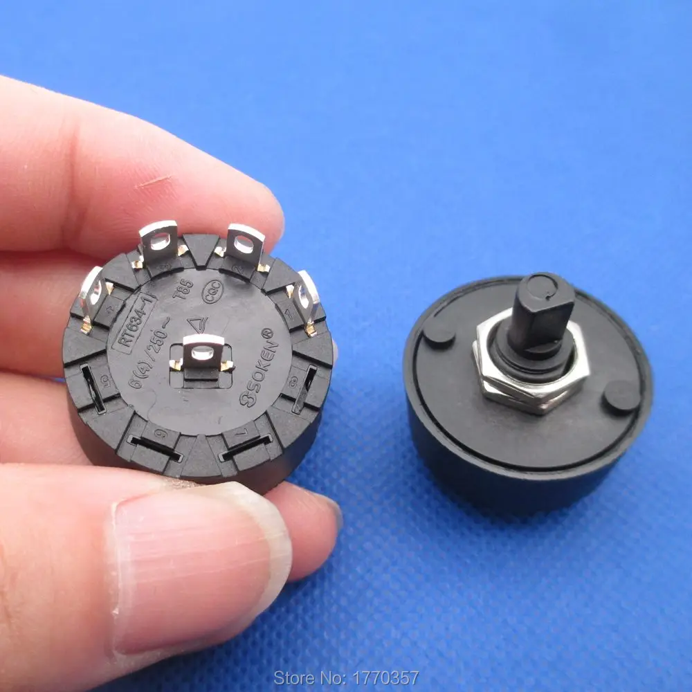 2 pcs new high quality 3 4 gear 5 6 7 with knob cap rotary switch 6A 250V power | Обустройство дома