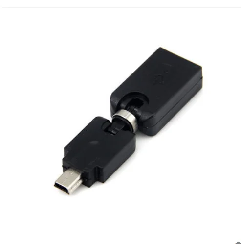 Фото USB 2 0 A female to Mini 5 pin male адаптер с углом поворота на 360 градусов | Электроника