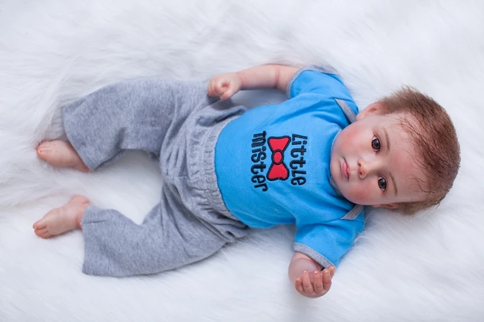 50 см мягкая силиконовая кукла Reborn Baby Doll игрушка для новорожденного мальчика