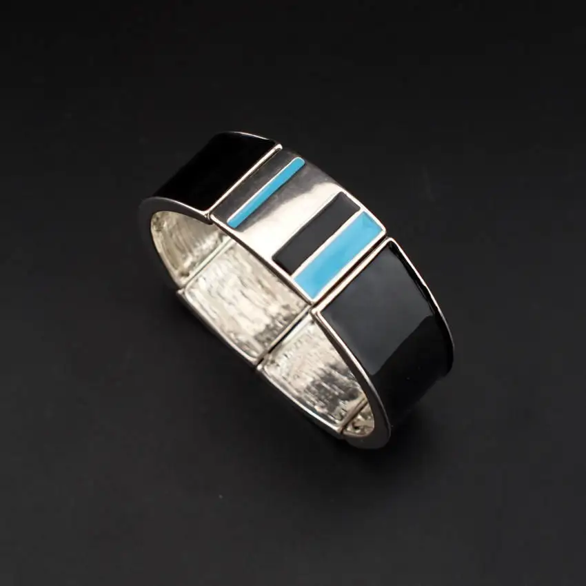 Модные женские браслеты MANILAI из сплава эластичный серебристый Цветной Браслет