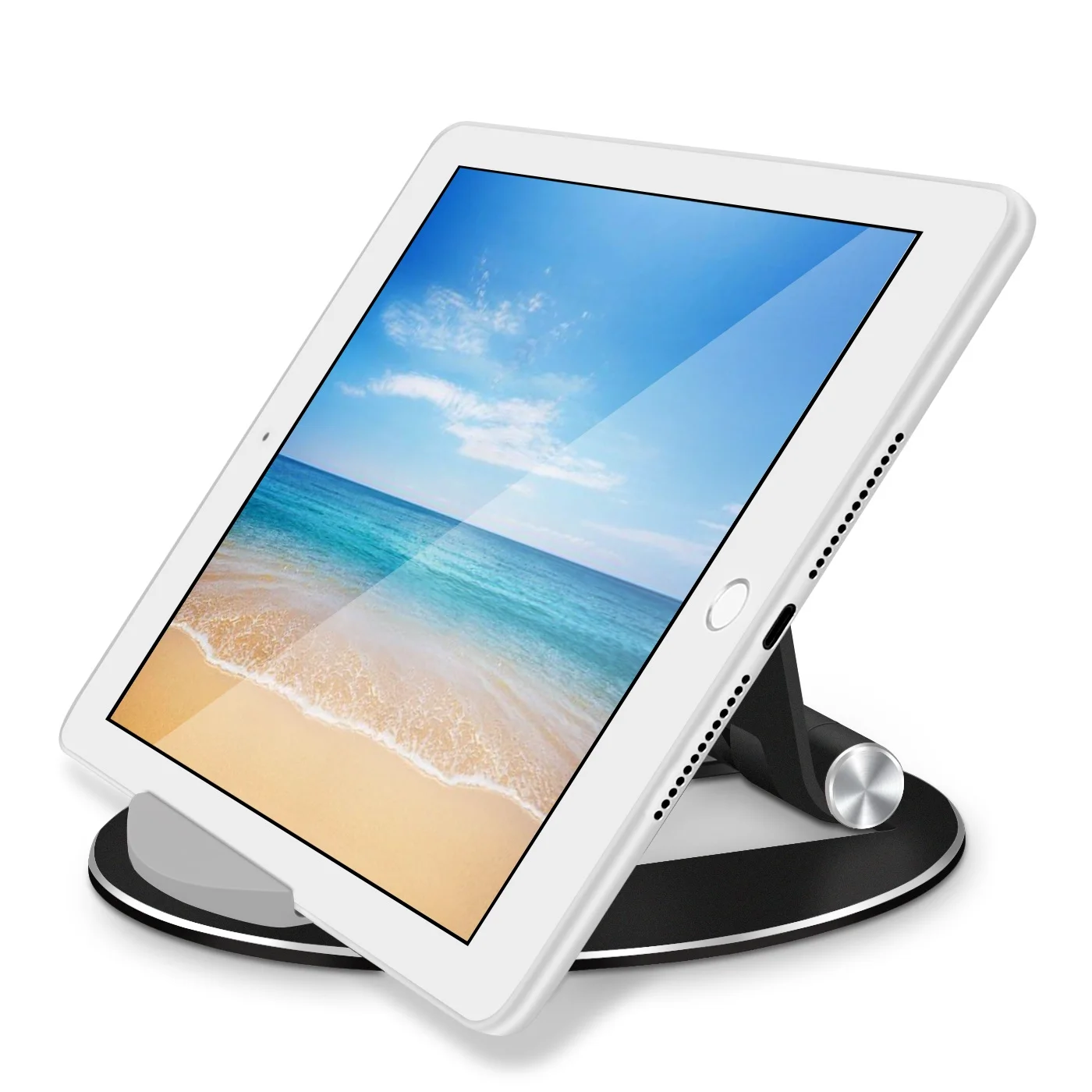 Black Прикроватный Настольный держатель Подставка для планшета Поддержка iPad Xiaomi Mi Pad 4 samsung Tab 3 универсальные аксессуары металлический Регулируемый угол наклона - Цвет: Black