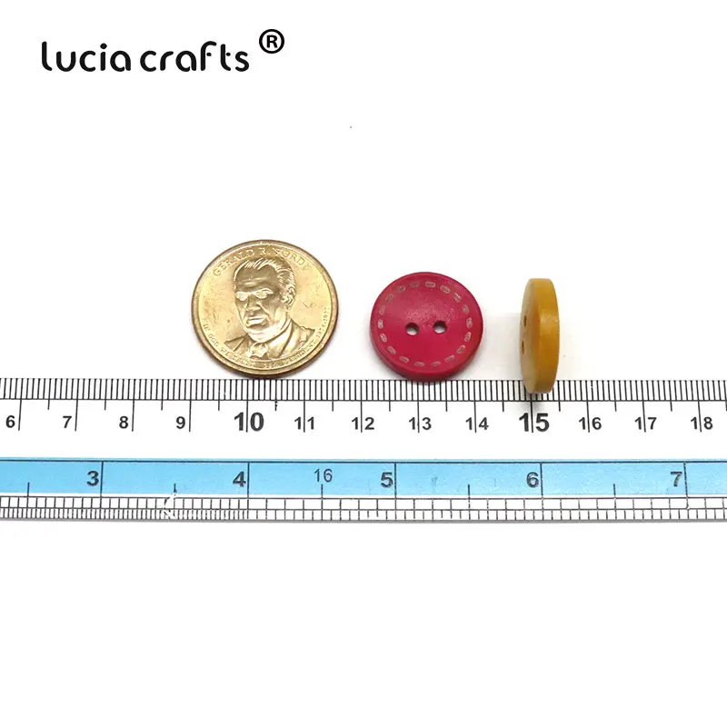 Lucia crafts круглые пуговицы с двумя отверстиями для одежды E0107|20mm wood buttons|wooden buttonssewing