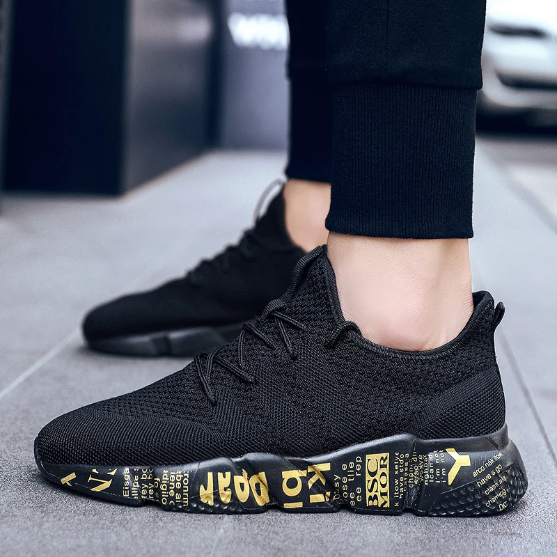 Тканые Для мужчин кроссовки обувь дышащая мужская спортивная сезон лето Masculino