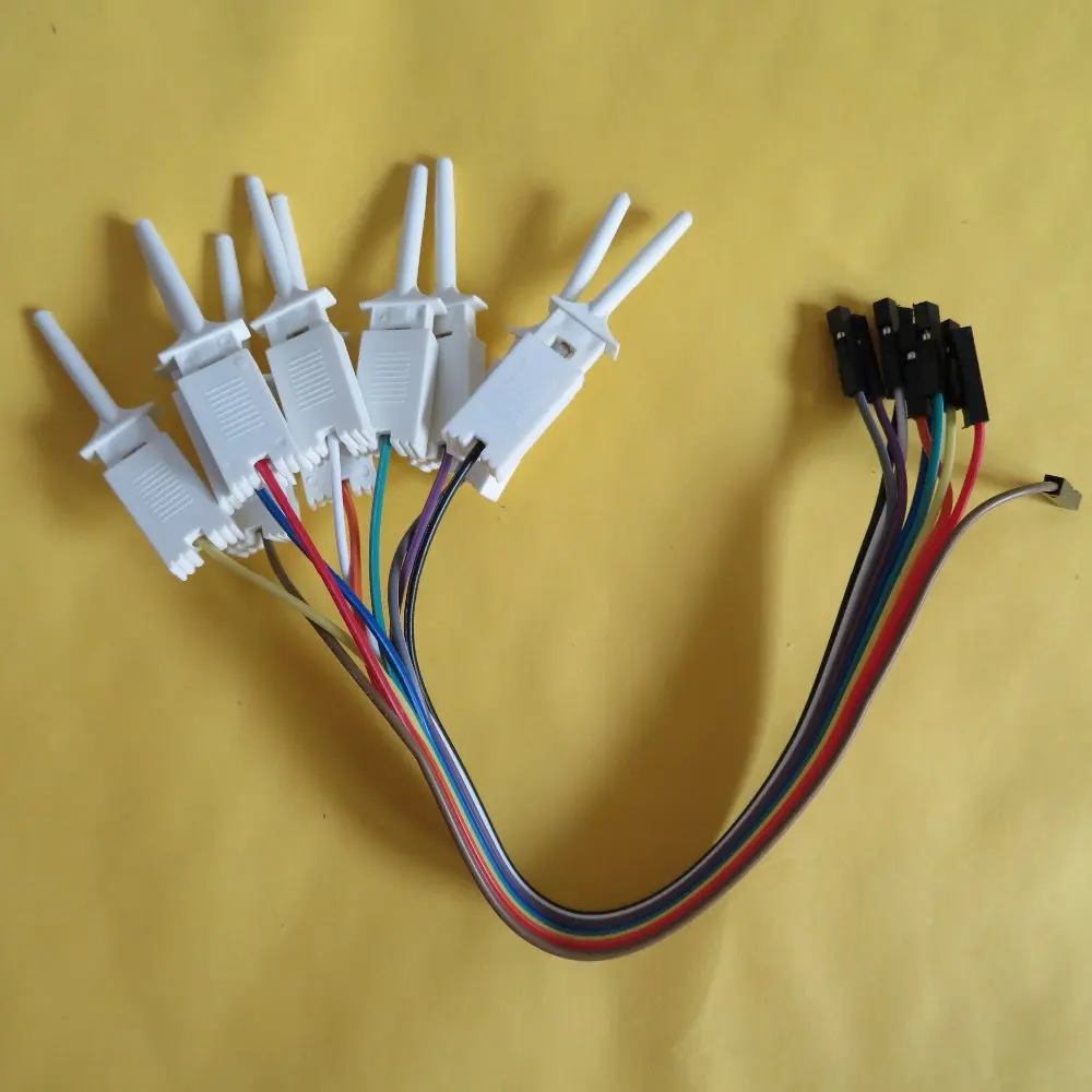 10 шт./лот 20 см тестовый зонд Джампер провод кабель с крюком pulg зажим SMD IC