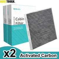 2x car pollen cabin air conditioning filter activated carbon 68223044aa k68223044aa for jeep cherokee kl 2016 2017 2018 2019
