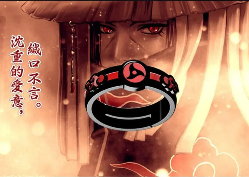 NARUTO Uzumaki Uchiha Itachi Sharingan Ninja Ring Adjustable fashion christmas gift |