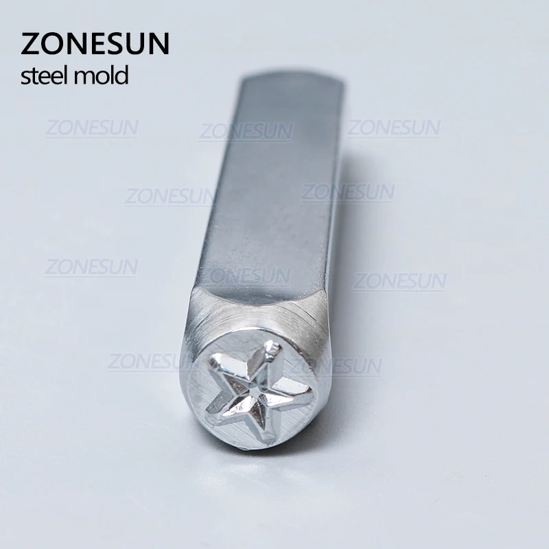 ZONESUN металлические штампы в форме звезды алфавит логотип стальные ювелирные