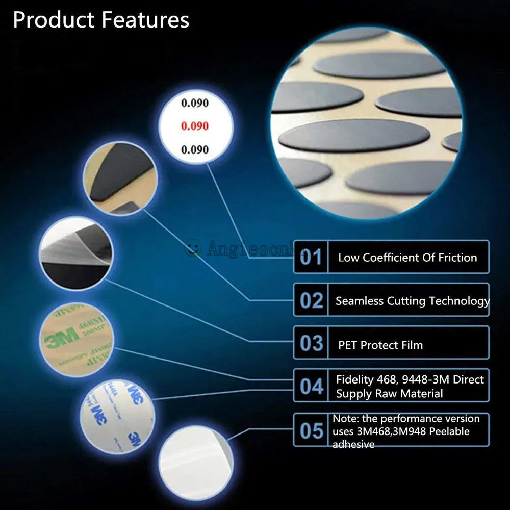 Бесплатная доставка 2 набора коньки для мыши и ног Roccat Kone чистая тефлоновая мышь 0