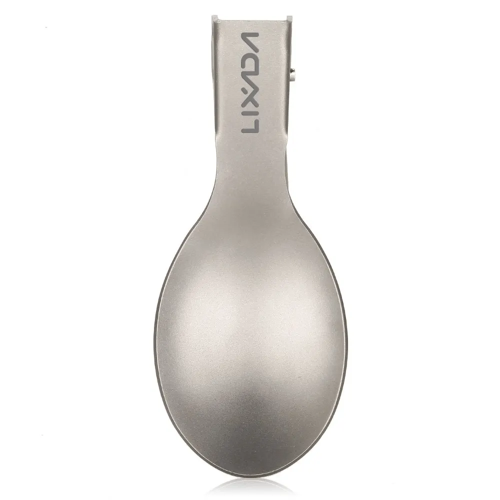Lixada Складная Ложка Вилка титановая Spork походная Посуда Столовые приборы Легкая ручка для пикника Открытый Отдых Путешествия