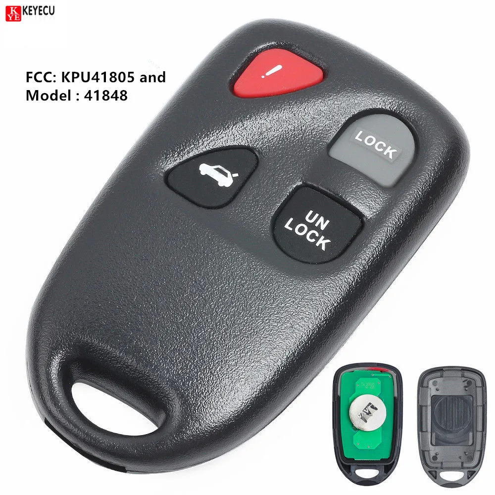 Запасной дистанционный ключ Keyecu брелок с 4 кнопками для Mazda RX 8 2004 2005 2006 2007 2008