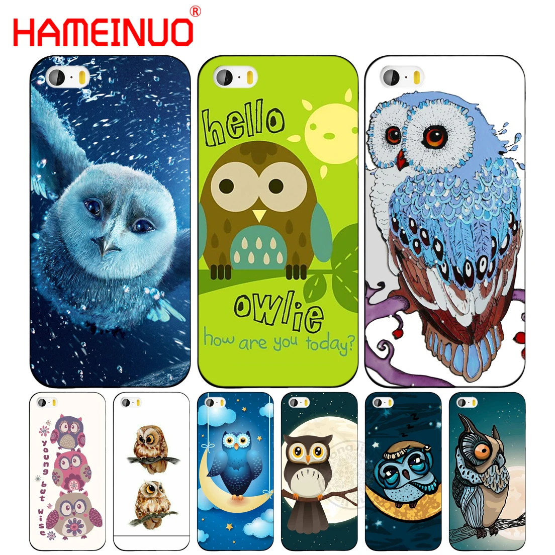 HAMEINUO чехол для сотового телефона с милыми совами и мультяшными животными iphone 6 4 4s