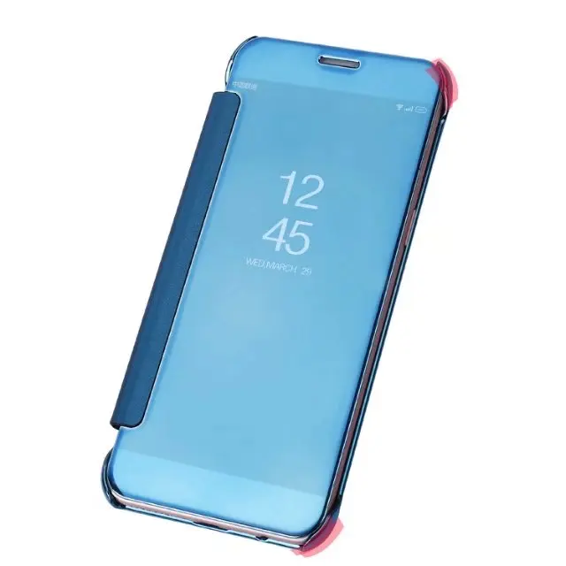 Роскошный зеркальный чехол для телефона прозрачный флип Samsung Galaxy C8 J7310 C7 2017|case for