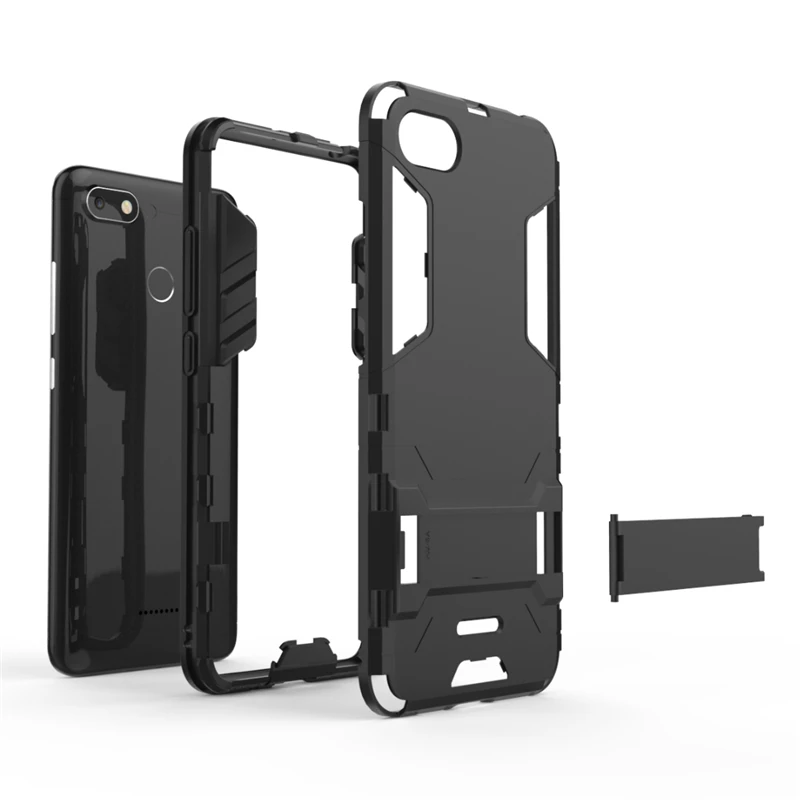 Fashion Full Cover Hard PC Iron Man Cases for Xiaomi Redmi 6A Soft Silicone Stand On Shell Bag |
