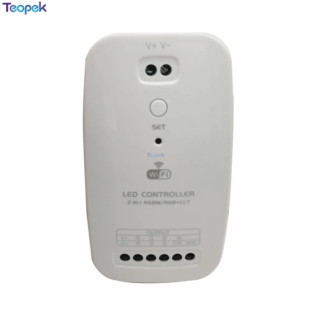 Wi Fi RGBW RGB + CCT 2 в 1 светодиодный контроллер для 5050 светодиодной ленты 9 24 голосовой