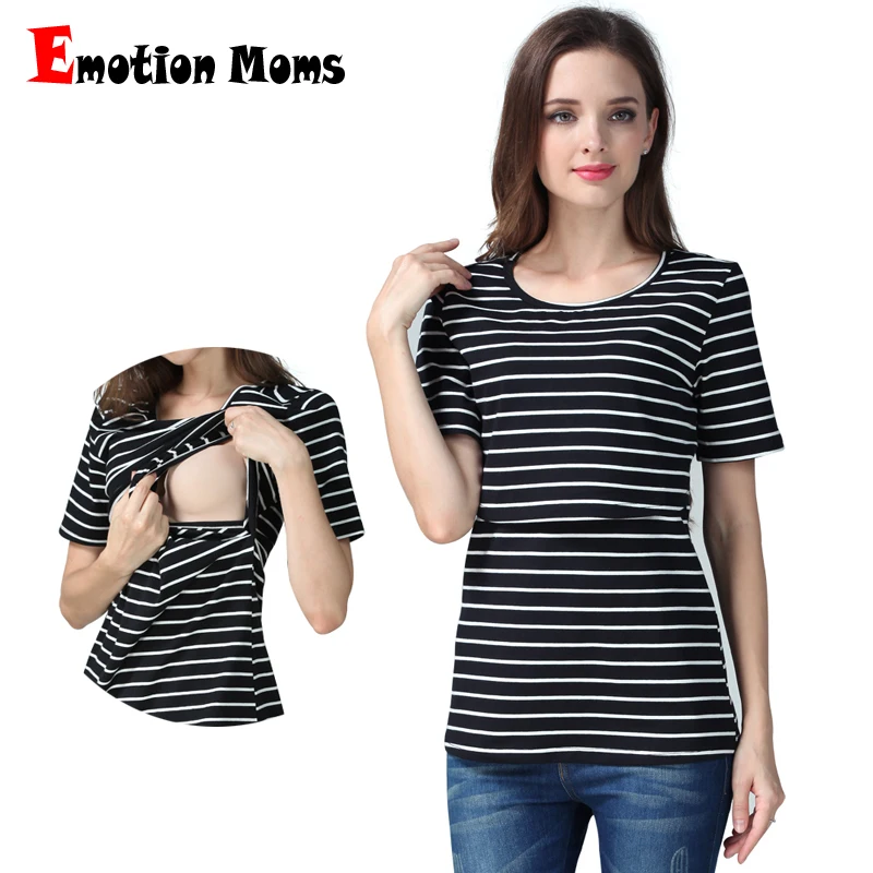 

Emotion Moms летняя одежда для беременных Одежда для кормящих матерей топы для беременных Топ для кормящих женщин футболка для кормящих