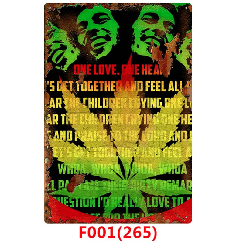 1pc Weed Retro Metal Tin Signs Poster California Vintage Tinplate Poster Bar Cafe Wall Decoration Poster 20*30cm
