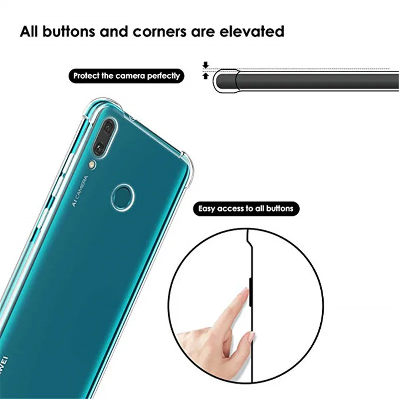 Подушка безопасности противоударный чехол для Huawei Y9 Y7 Y6 Y5 Prime Pro 2019 2018 GR5 GR3 2017 Y6II Y5II