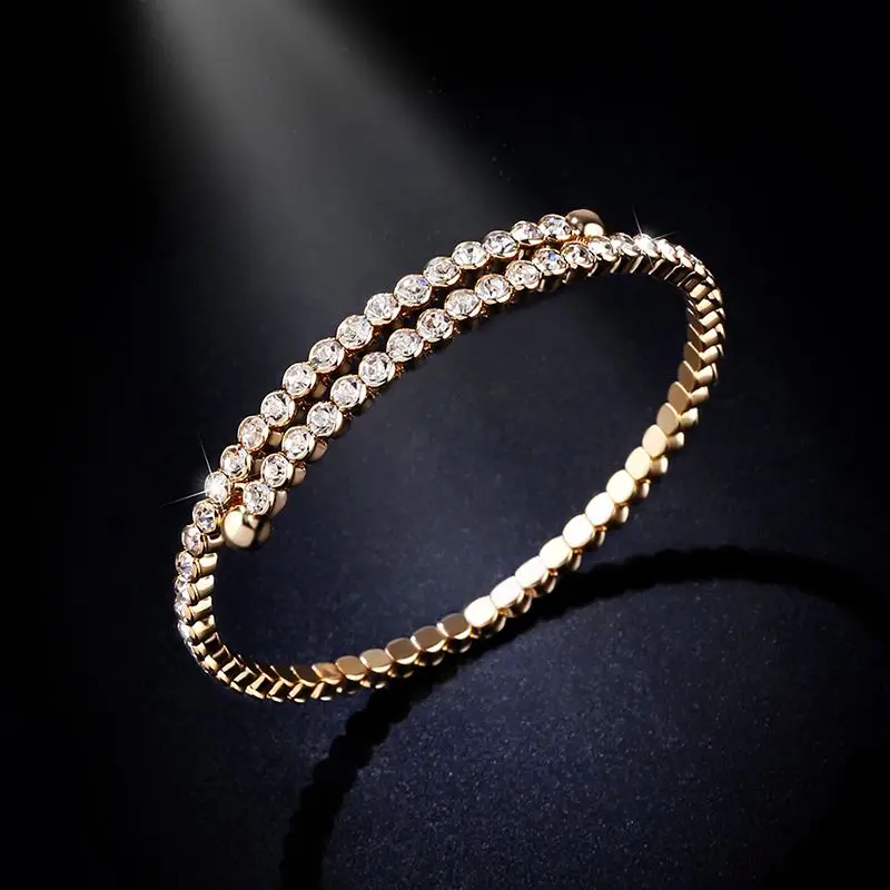 Женский браслет OCESRIO роскошный регулируемый на запястье с кубическим цирконием