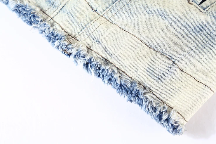 Для мужчин джинсковая Куртка Пальто Ретро Потертая джинсовая ткань куртка для