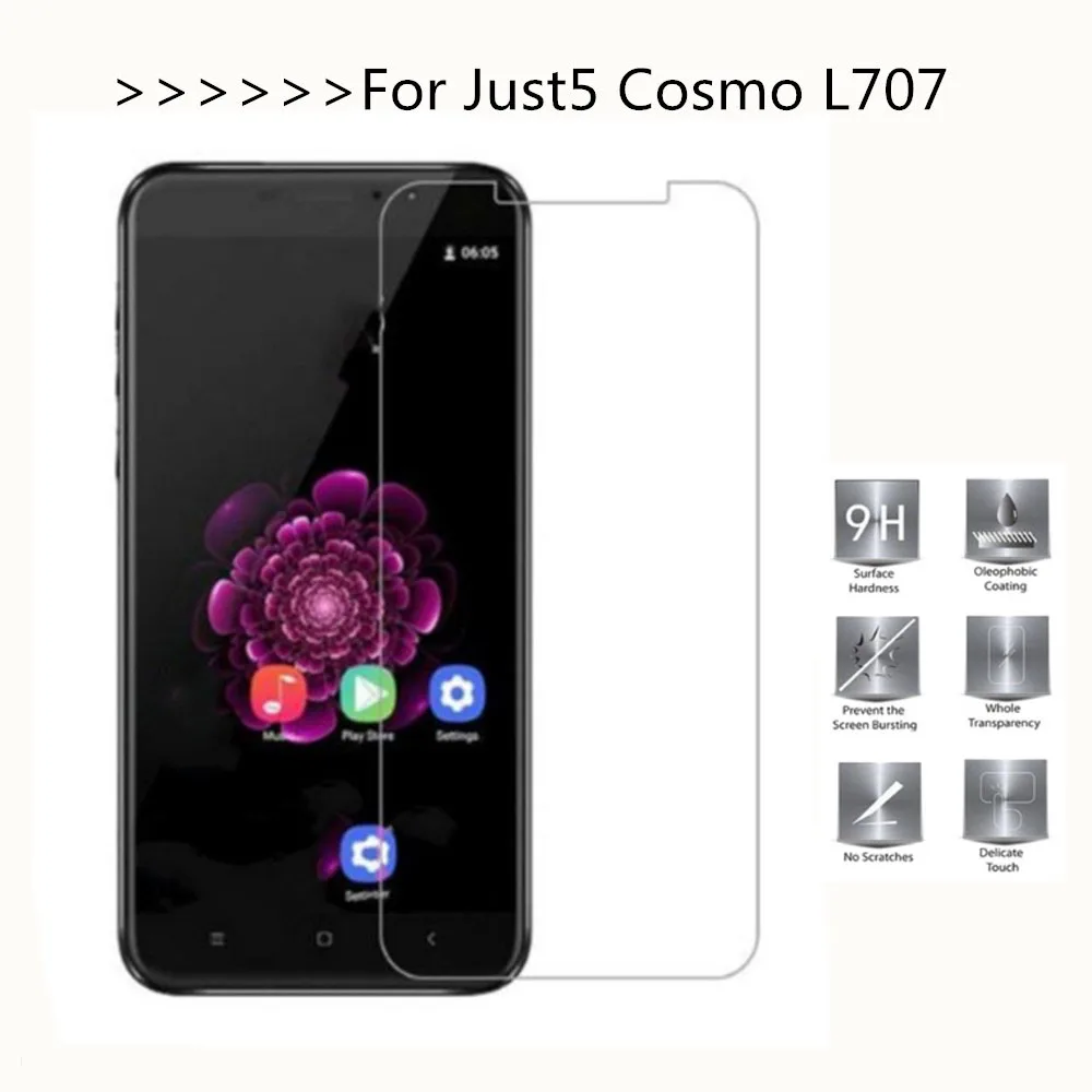 Для Just5 Cosmo L707 стекло закаленное для телефон 9 H 2.5D Премиум чехол с защитной пленкой