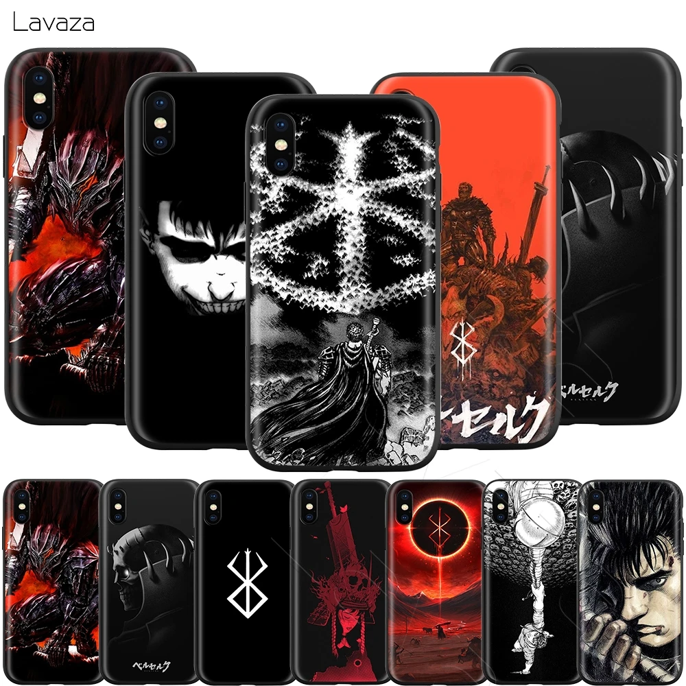 Lavaza Berserk Guts Anime Case for iPhone 11 Pro XS Max XR X 8 7 6 6S Plus 5 5s se |