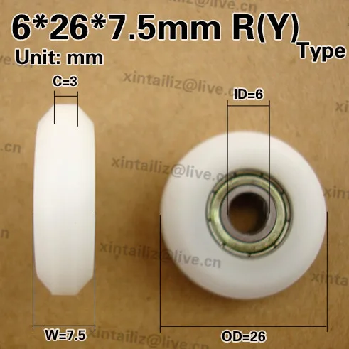 free shipping 10PCS high quality sliding roller wheel 6*26*7.5 bearing pulley 696ZZ BEARING PULLEY | Обустройство дома