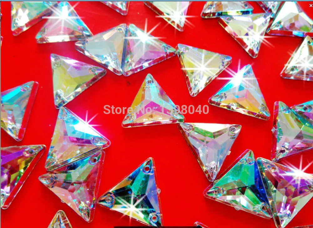 Бесплатная доставка треугольная форма чистый цвет 16 мм 100 шт./пакет Пришивные