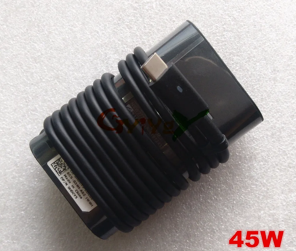 45W 20V 2.25A 5V 2A USB C Type адаптер переменного тока для ноутбука Dell XPS 13 9365 12 9250 зарядное