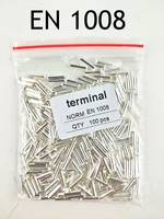 100pcs 18awg bootlace cooper ferrules kit set wire copper crimp connector insulated cord pin end terminal en1008