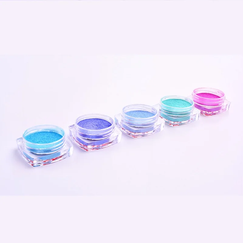 2g/box Nail Glitter Mirror Powder Art Decorations Chrome Pigment Dust Shell DIY Manicure Blue Pink Decor Nails Tips | Красота и